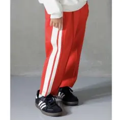 BREEZE ブリーズ サイドライントラックパンツ レッド 110