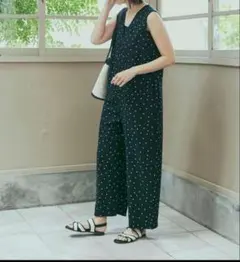 URBAN RESEARCH DOORS リネンドット　サロペットのサムネイル
