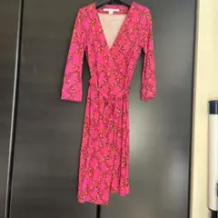 ダイアンフォンファステンバーグ　ラップワンピース　ラップドレス　シルク　スカート