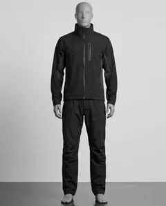 【良品】ワークマン イナレム ストレッチレインスーツ 上下セット 黒 Sサイズのサムネイル