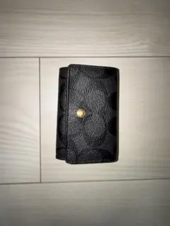 COACH シグネチャー キーケース ブラック