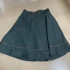 ダークグリーン フレアスカート　アクシーズファム　ボトムス