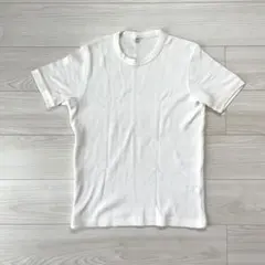 UNIQLO ユニクロ ワッフルクルーネックT オフホワイト サイズS