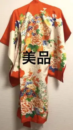 お宮参り　七五三　花柄　刺繍　着物　女の子