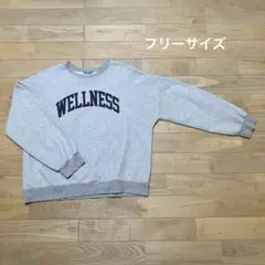 reca レカ トレーナー スウェット 長袖 裏起毛 グレー フリーサイズ