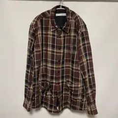 ESTNATION キュプラチェックシャツ M