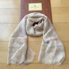 ② ETRO エトロ ペイズリー柄 スカーフ ショール イエロー