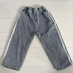 【美品】デビロック　ストライプ　デニムパンツ　110cm デニム　ラインパンツ