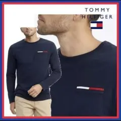 ロング Tシャツ トミー TOMMY ロゴ 胸ポケ 日本未入荷 US/Lサイズ