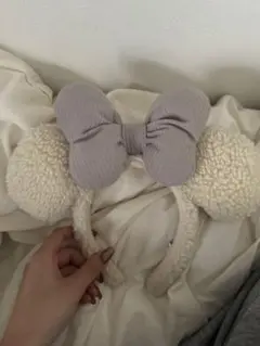 ミニーカチューシャ（クリーム・グレー）