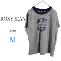 ロキシー　ROXYJean【M】半袖プリントTシャツ　ストレッチ性　グレー 運動のサムネイル