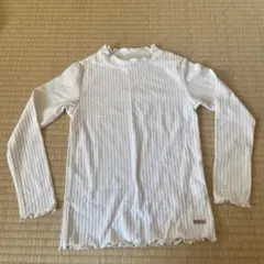 ストライプ ホワイト 長袖カットソー 120