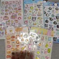 シールセット　5種類　ぷくぷくシール