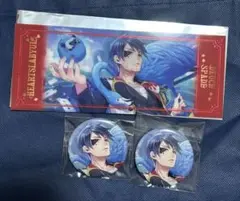 ツイステ　デュース　寮服　缶バッジ　クリアカード　AGF 3個セット