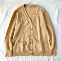 【ホワイトベリー】ニットカーディガン 毛混 フルボタン ポケット有 Vネック L
