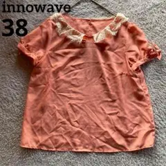 イノウェーブ　innowave 半袖カットソー　ブラウス　レース　サーモン　38のサムネイル