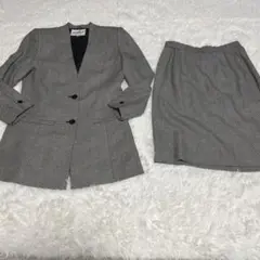 ジュンアシダ junashida セットアップ ツーピース ツイードノーカラーM