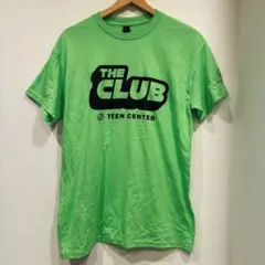 ギルダン 英字ロゴ Ｔシャツ クルーネック 半袖 M 黄緑 綿混 カジュアル