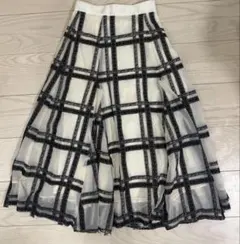 Misch Masch チェック柄フレアスカート 36