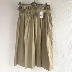 未使用　UNTITLED ベージュ ロングスカート　薄手サイズ4 綿100