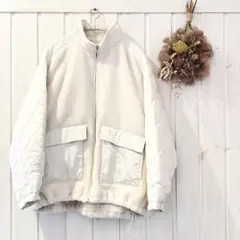 今期も大人気❣️LEPSIM スタンドボアキルトジャケット ブルゾン アイボリー