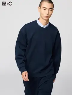 UNIQLOC ユニクロCオーバーサイズスウェットシャツ S ネイビー 新品