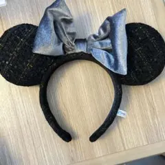 ミッキー耳カチューシャ 黒 スパンコール