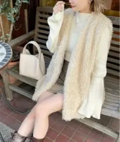 Heather 新品タグ付き ボリュームファーベスト