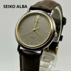 稼動 SEIKO ALBA クォーツ メンズ 腕時計 ヴィンテージ 新品電池