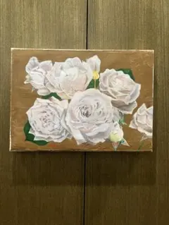 絵画 油絵 青木今陽 肉筆油絵 静物画 薔薇の花 - メルカリ