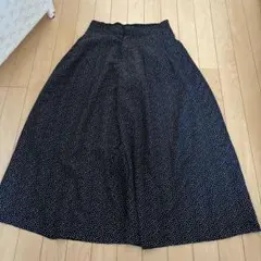 ページボーイ　PAGEBOY 黒白ドット柄 ワイドパンツ　スカーチョ　M