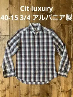 Cit luxury ラグジュアリーシット ドレスシャツ チェック柄 40 15のサムネイル
