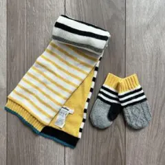 美品 familiar キッズマフラー 手袋 セット