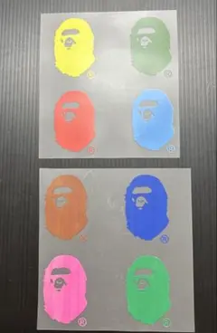 エイプ　カラフル8個セット　アイロンシート2