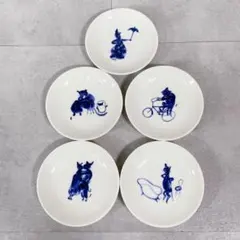 希少品 新品未使用 レオナール・フジタ 小皿 5枚セット 箱付き 藤田嗣治 オリジナル小皿5枚セット 木箱入り レオナール藤田 希少