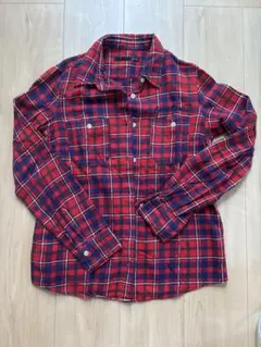 Heather 赤チェックシャツ ネルシャツ フリーsize