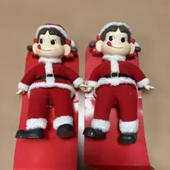 ペコちゃん サンタ衣装 マスコット 2体セット