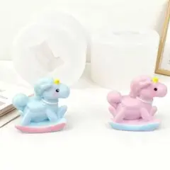シリコンモールド　レジン 粘土ハンドメイドパーツ　 封入 木馬