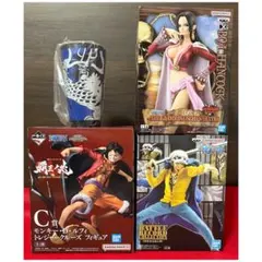 ONE PIECE　ハンコック　ルフィ　トラファルガー　フィギュア　4点