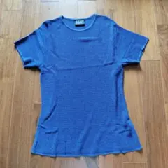 DKNY メッシュデザイン 半袖Tシャツ 青