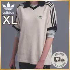 完売品 韓国 adidas XL ワッフル 白 ポロシャツ アディダス レアのサムネイル