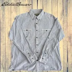 希少 Eddie Bauer マチ付き ストライプヴィンテージ USA 古着