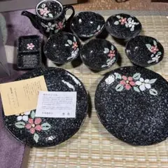 花柄　陶器　食器セット 9点 天ぷら皿