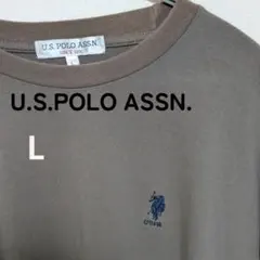 U.S.POLO ASSN. Tシャツ ポロ ブラウンフェード　L