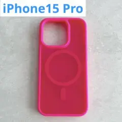 ☆iPhone15 Pro ケース カバー ピンク 半透明 6.1インチ