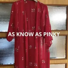 AS KNOW AS PINKY♪アズノウアズピンキー　ロングカーディガン花刺繍のサムネイル