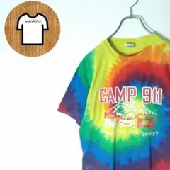PORTandCOMPANY タイダイ総柄Tシャツ XS 海外古着 A446のサムネイル