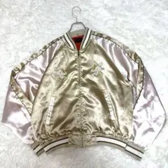 THIR DROW スカジャン 龍 ドラゴン ゴールド& シルバー Lサイズ