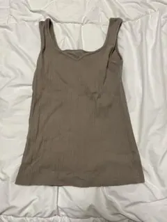 前後2wayインナー　トップス　タンクトップ　スクエアネックタンクトップ