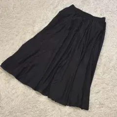 MICHEL KLEIN 美品 ブラック フレアスカート ロング丈 40のサムネイル